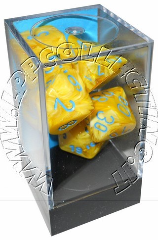[SA35] Set 7 Dadi - Vortex Yellow w/blue