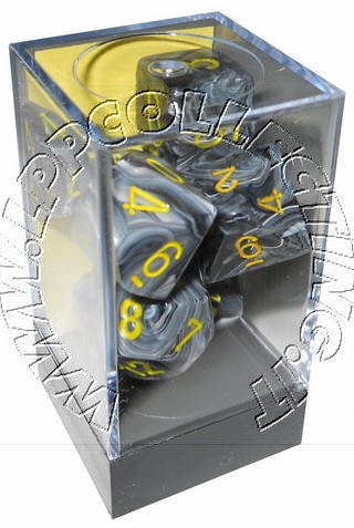 [SA41] Set 7 Dadi - Vortex Black w/yellow