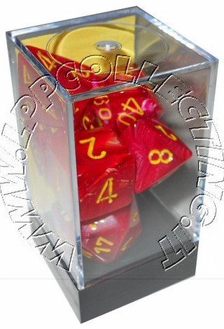[SA42] Set 7 Dadi - Vortex Red w/yellow