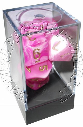 [SA44] Set 7 Dadi - Vortex Pink w/gold