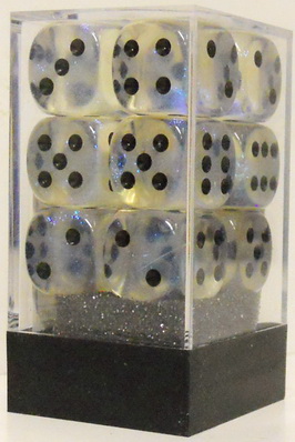 [OUT] Chessex - Set 12 Dadi 16 mm Borealis Aquerple /black