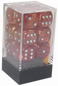 [OUT] Chessex - Set 12 Dadi 16 mm Leaf Copper w/steel