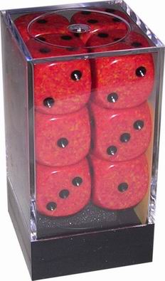 [SP02] Chessex - Set 12 Dadi 16 mm Speckled Fire