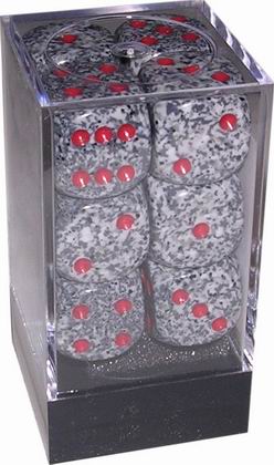 [SP13] Chessex - Set 12 Dadi 16 mm Speckled Granite