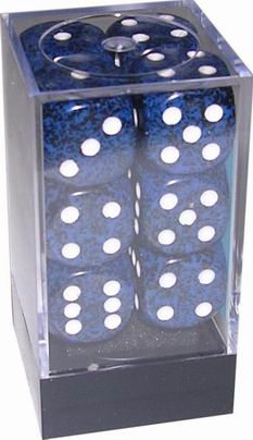 [SP22] Chessex - Set 12 Dadi 16 mm Speckled Stealth