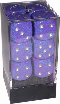 [SP23] Chessex - Set 12 Dadi 16 mm Speckled Silver Tetra