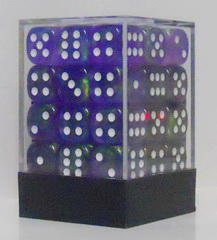 [SA02] Chessex - Set 36 Dadi 12 mm Borealis Purple w/white