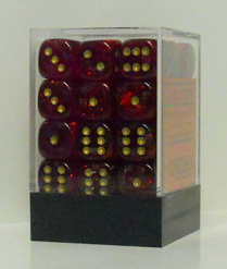 [SA03] Chessex - Set 36 Dadi 12 mm Borealis Magenta w/gold