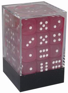 [SA25] Chessex - Set 36 Dadi 12 mm Frosted Red w/white