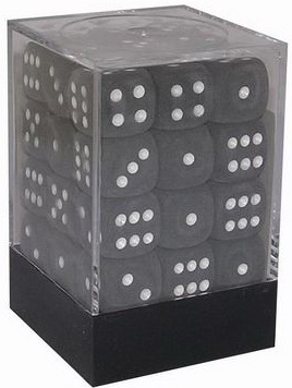 [SA27] Chessex - Set 36 Dadi 12 mm Frosted Black w/white