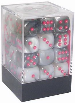 Set 36 Dadi 12 mm [OUT] - Gemini Black-White/red