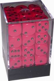 [OP06] Chessex - Set 36 Dadi 12 mm Opaque Red/Black