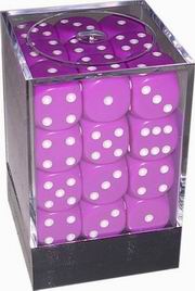 [OP10] Chessex - Set 36 Dadi 12 mm Opaque Light Purple/White