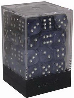 [SA57] Chessex - Set 36 Dadi 12 mm Phantom Black w/silver