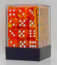 [SA34] Chessex - Set 36 Dadi 12 mm Vortex Solar w/white