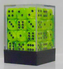 [SA35] Chessex - Set 36 Dadi 12 mm Vortex Bright Green w/black