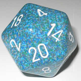 Dado D20 34 mm - Golden Recon/Numeri Gold