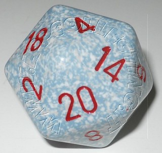 Dado D20 34 mm - Air/Numeri Rossi