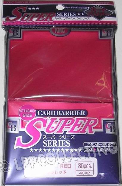 KMC Super Series - Confezione 80 Sleeves Standard Metallic Red [rosso metal]