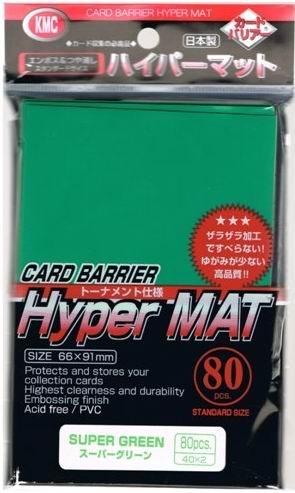 KMC Hyper Mat - Confezione 80 Sleeves Standard Green [verde]