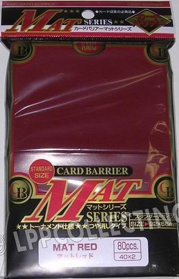 KMC Mat Series - Confezione 80 Sleeves Standard Mat Red [rosso]