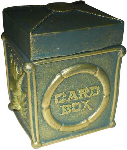 Card Way - Vintage Deck Box in resina Green Dragon con sacchetto