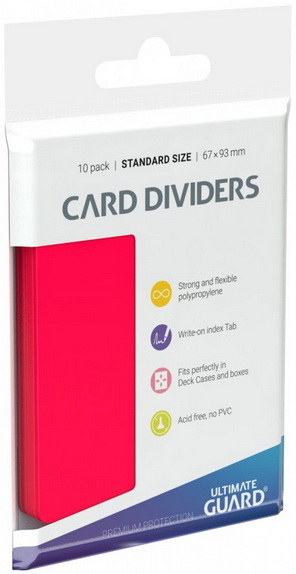 Ultimate Guard - Conf. 10 Divisori Card Dividers Red