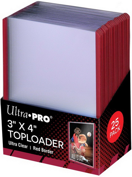Ultra Pro - Confezione da 25 Toploader Red Border
