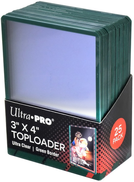 Ultra Pro - Confezione da 25 Toploader Green Border