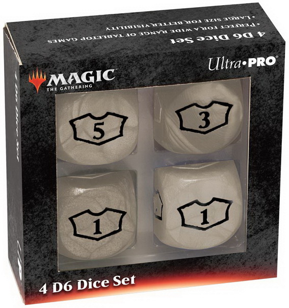 MTG Dice - Deluxe 22MM White Mana Loyalty Dice: Set da 4 D6