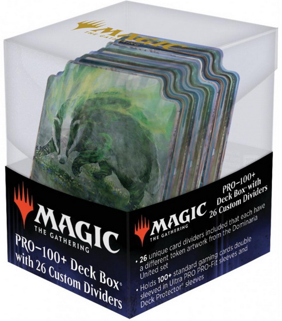 [1] MtG PRO-100+ Deck Box + 26 Custom Dividers Dominaria United
