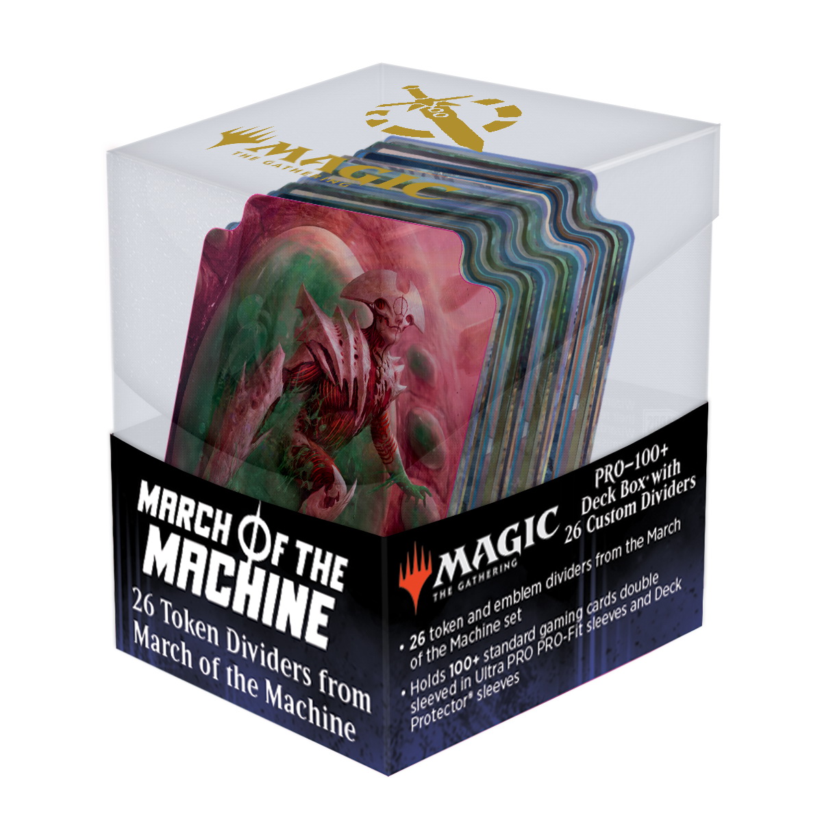 [2] MtG PRO-100+ Deck Box + 26 Custom Dividers March of the Machine