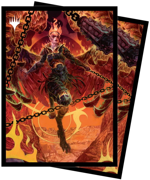 [120] MtG Sleeves AFR-V4 Conf. 100 proteggicard Zariel, Archduke of Avernus 