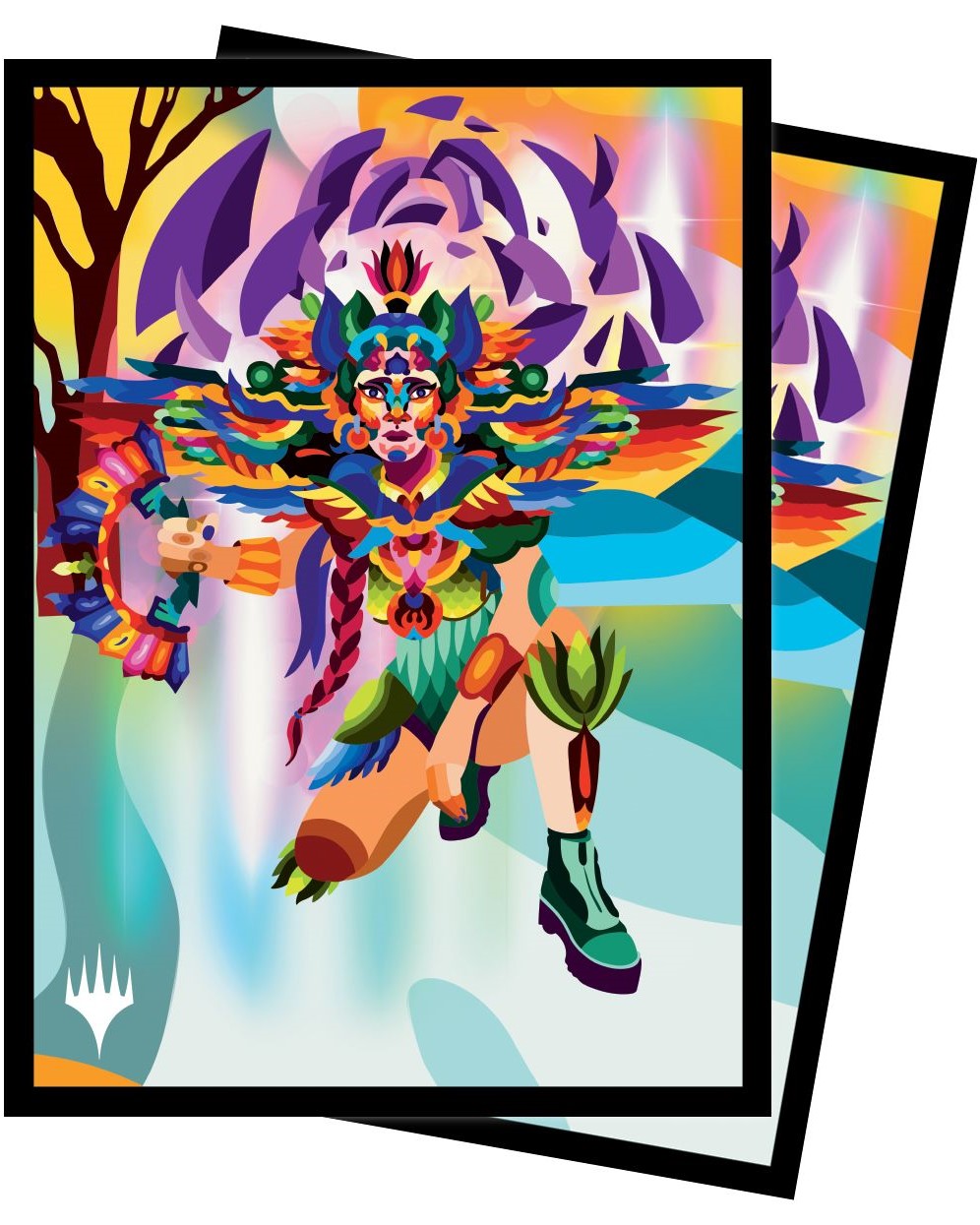 [230] MtG Sleeves LCI-V3 Confezione 100 Sleeves Huatli, Poet of Unity // Roar of the Fifth People