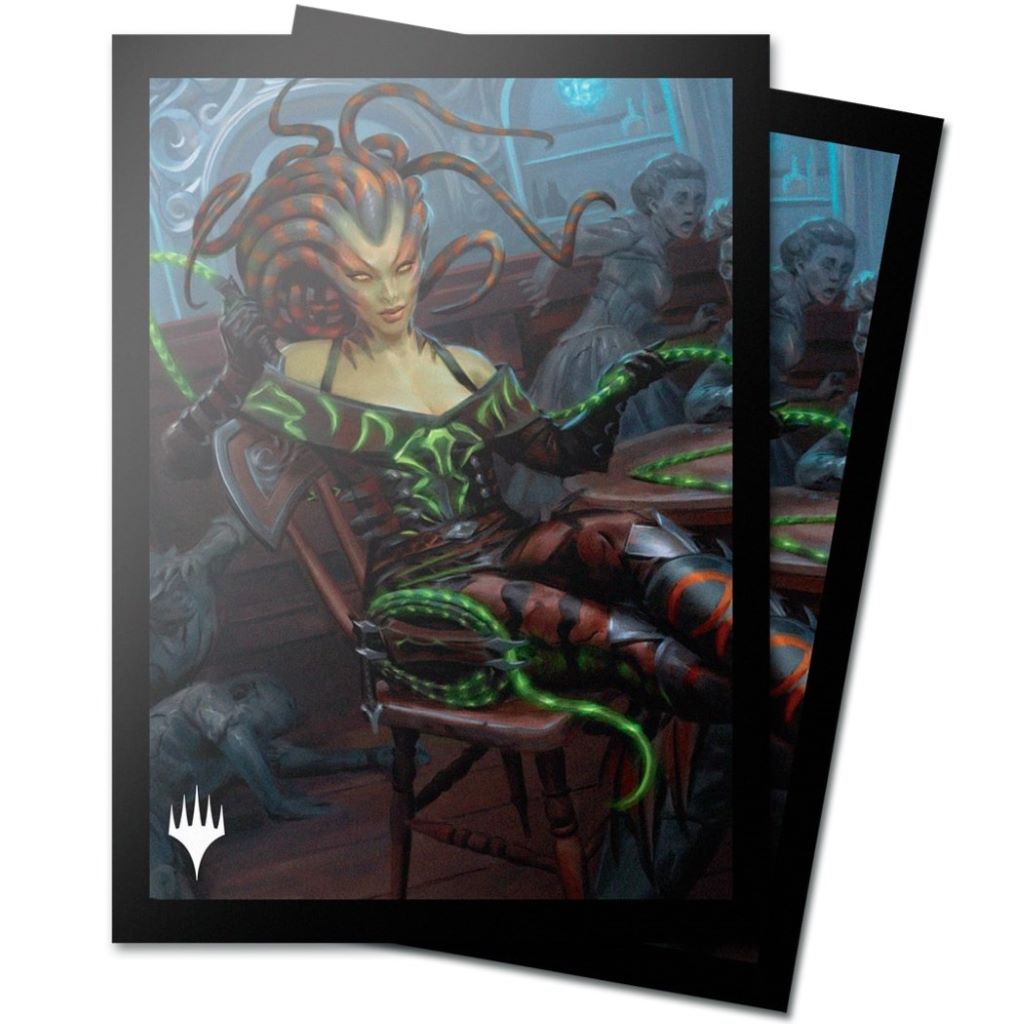 [250] MtG Sleeves OTJ-V2 Confezione 100 Sleeves Vraska, the Silencer