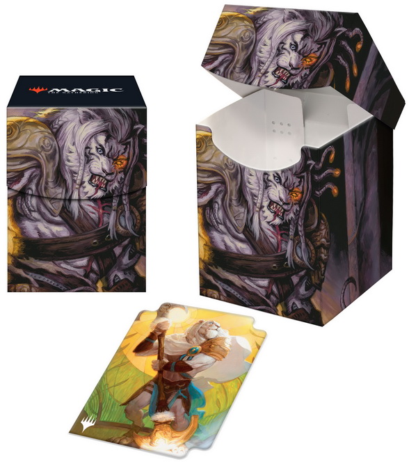 [171] MtG PRO-100+ Deck Box DMU-V4 Borderless Planeswalker - Ajani, Sleeper Agent