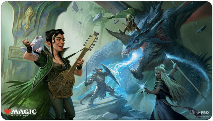[423] MtG Playmat AFR-V1 The Party Fighting Blue Dragon