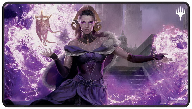 [491] MtG Playmat 2x2-V1 Black Stitched Liliana, the Last Hope
