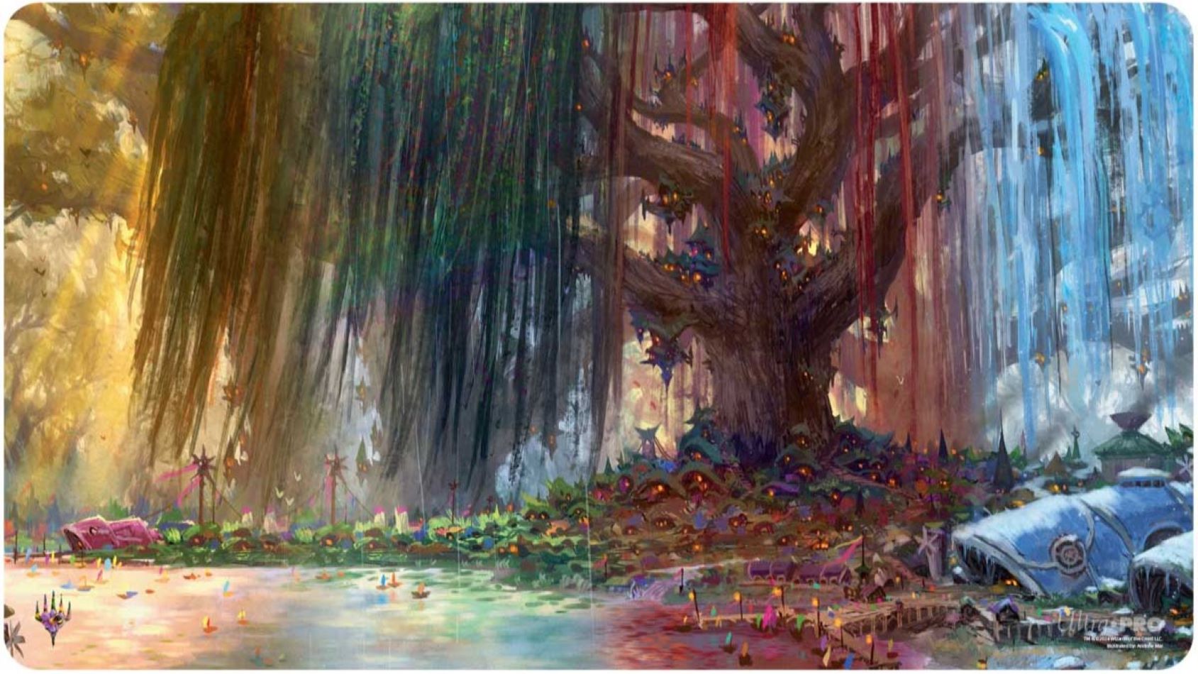 [715] MtG Playmat BLB-V6 AR Enhanced Three Tree City