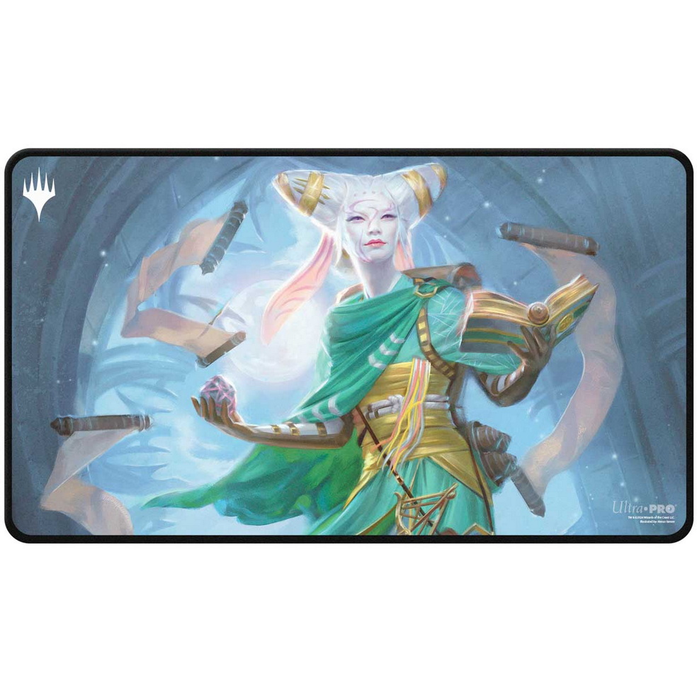 [738] MtG Playmat Black Stitched Tamiyo, Ricercatrice sul Campo