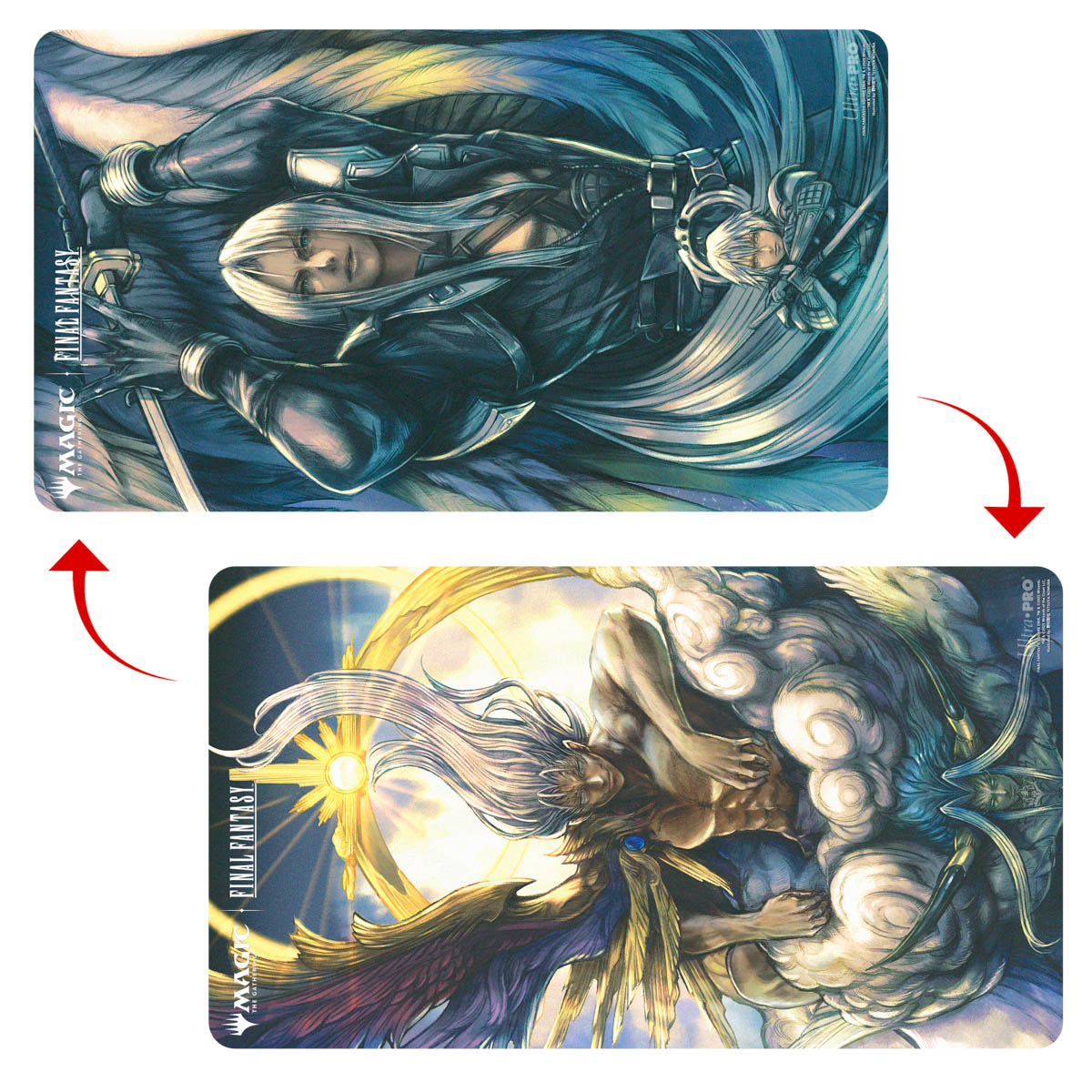 [759] MtG Playmat FIN-V14 Double Sided Sephiroth, Fabled Soldier // Sephiroth, One-Winged Angel