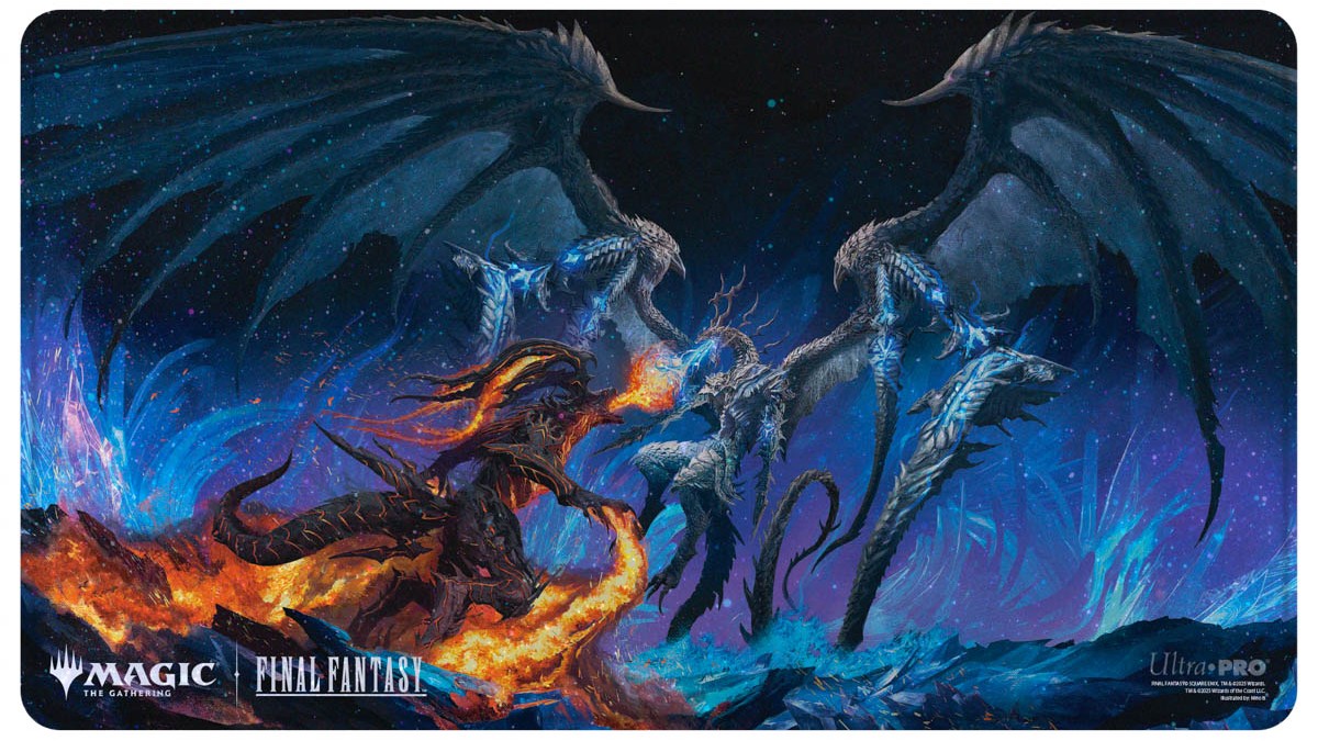 [760] MtG Playmat FIN-V15 Ifrit vs Bahamut