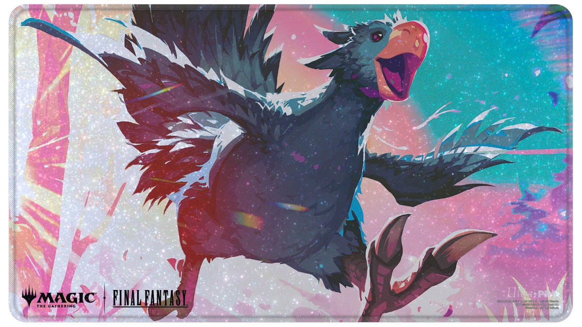 [764] MtG Playmat FIN-V19 Holofoil Traveling Chocobo (Black)