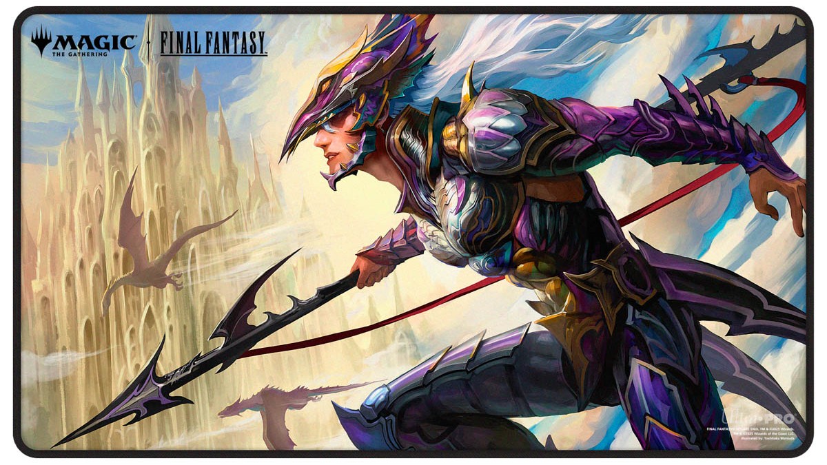 [766] MtG Playmat FIN-V21 Black Stitched Kain, Traitorous Dragoon