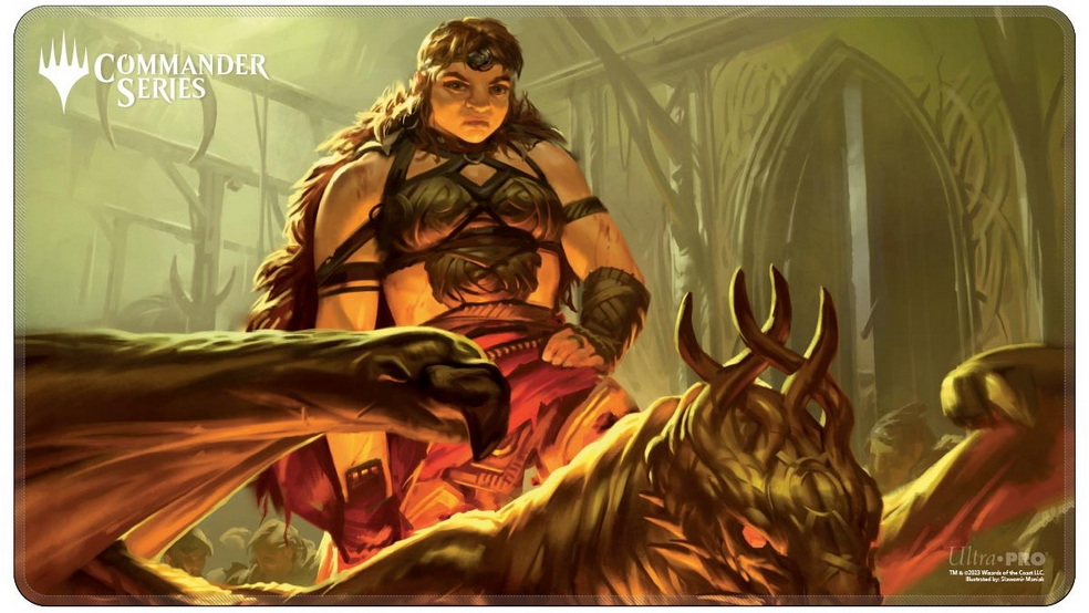 [4] MtG Playmat Commander Series Stitched Edge Playmat Magda, Brazen Outlaw