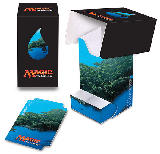 [15] MtG Deck Box with Tray - Mana 5 Island