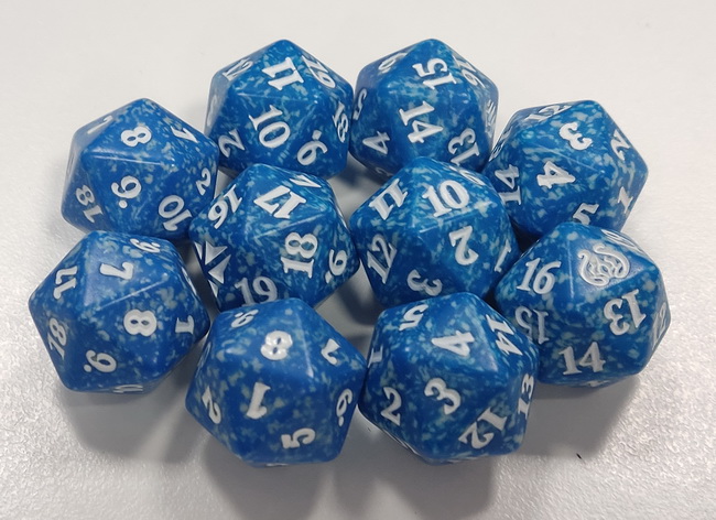 MtG Dice - 10x Dado Life Counter Blue (logo serie casuale)