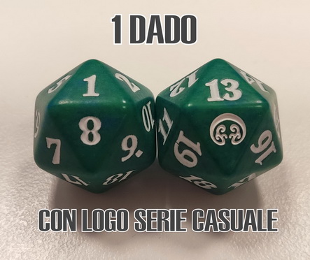 MtG Dice - Dado Life Counter Green (logo serie casuale)
