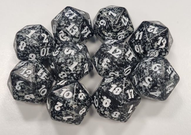 MtG Dice - 10x Dado Life Counter Black (logo serie casuale)