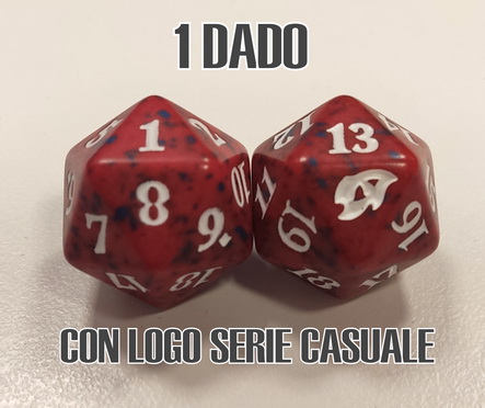 MtG Dice - Dado Life Counter Red (logo serie casuale)